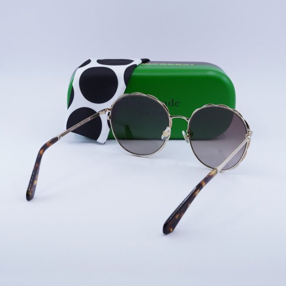 Kate Spade CANNES/G/S 0C9A HA Round Sunglasses - Red/Gold/Brown Gradient - Picture 10 of 10